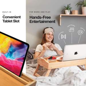 <span class=keywords><strong>Plateau</strong></span> de table de lit en bambou pieds pliants support pour ordinateur portable poignées petit déjeuner <span class=keywords><strong>plateau</strong></span> de collation pour <span class=keywords><strong>canapé</strong></span> <span class=keywords><strong>canapé</strong></span> maison cuisine plateaux de rangement pour - Product Image 5