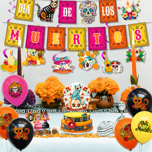 Nicro Diseño Original Fiesta Mexicana Suministros para fiestas Die <span class=keywords><strong>De</strong></span> <span class=keywords><strong>Los</strong></span> <span class=keywords><strong>Muertos</strong></span> Tema Banner Cake Toppers Set Día <span class=keywords><strong>de</strong></span> <span class=keywords><strong>los</strong></span> <span class=keywords><strong>muertos</strong></span> Decoración - Product Image 5