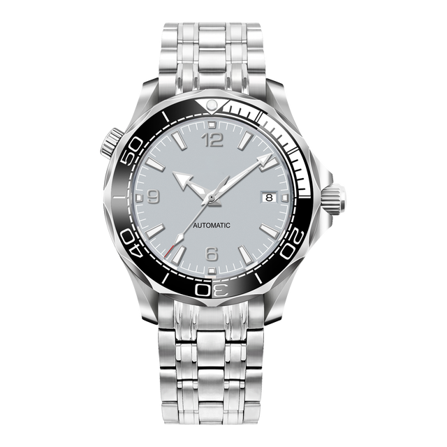 41mm Luxury Sapphire Stainless Steel Waterproof 10ATM NH35 Movement No Logo Water Resistant Mechanical Diver Wrist Watches