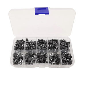 200 Stks/doos 6X6Mm Micro-Push Tact <span class=keywords><strong>Switch</strong></span> Kit 6X6X4.3Mm-13Mm Mini Tactiele Toggle Touch Knop Pcb Momentary <span class=keywords><strong>Dip</strong></span> 4pin Drukknop - Product Image 1