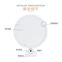 Miroir Maquillage Circulaire Personnalisable avec Cadre Photo DIY, Miroir Photo en Fer Sublimation Vierge avec Lumière LED, Support d'Image Personnalisable
