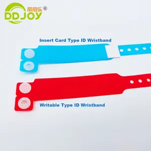 Individuelle einmalige Verwendung 10 mm breite einweg-PVC-Armbänder für das Krankenhaus Plastik-Vinyl-Patientenidentifikationsarmbänder