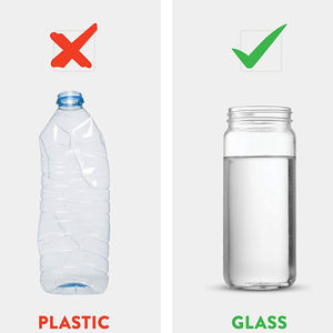 ขวดแก้วทรงสูง DD1801 พร้อมฝาปิดสุญญากาศสำหรับสมูทตี้ ขนาด 16 ออนซ์ ขวดน้ำผลไม้แบบพกพาพร้อมหลอดดูด ขายส่ง - Product Image 2