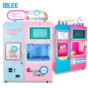 Trabalho ao ar livre 38 Fancy High Yield Factory Comercial Candy Floss Vending Machine Algodão Doce Fazendo Máquina Algodão Doce