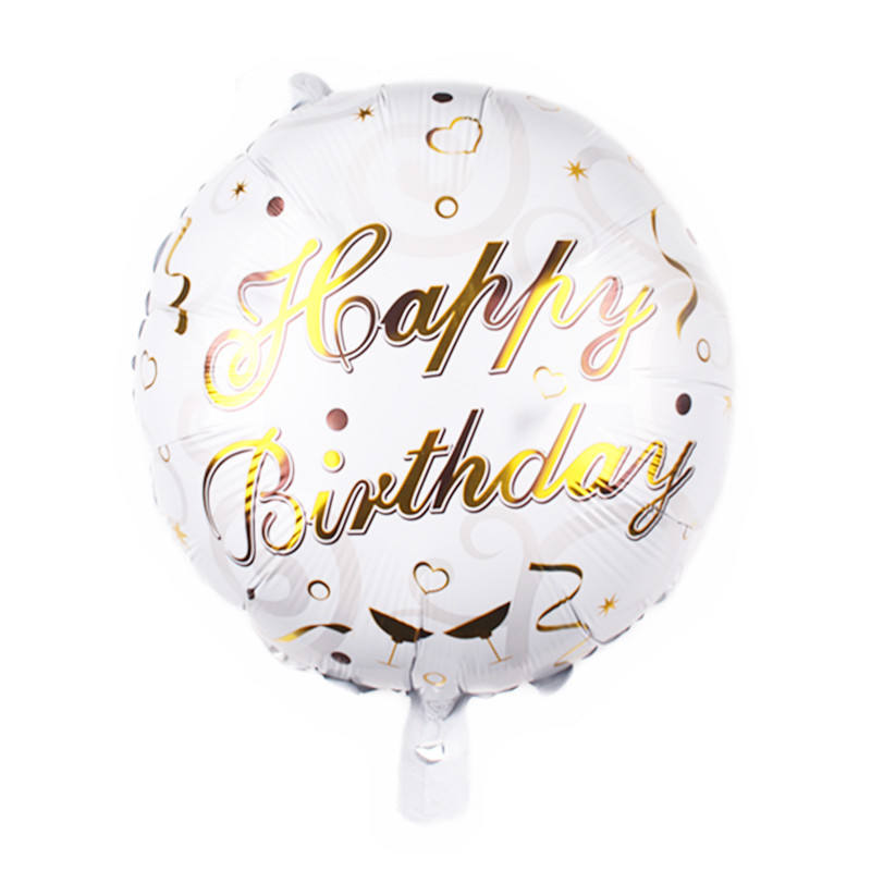 18 Inch Round Happy Birthday Aluminum Film Aluminum Foil Balloon Wholesale Birthday Party Decoration China Model 111