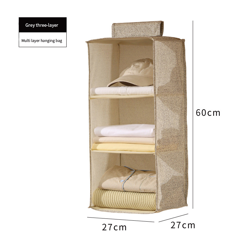 Bolsa colgante de tres capas [beige]
