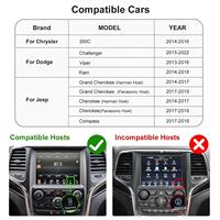 Décodeur sans fil CarPlay et Android Auto pour système Uconnect 8,4 pouces Chrysler Dodge Jeep, avec commande vocale et mise en miroir de l'écran