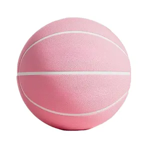 Alta qualità logo personalizzato formato 7 fabbrica personalizzato materiale PU formazione personalizzata carino rosa basket