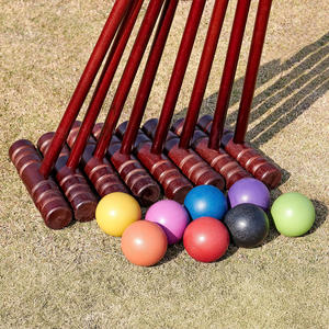 Ensemble de jeu pour pelouse et jardin Ensemble de croquettes pour 8 joueurs avec 35 pouces de luxe Taille réglementaire Maillets en bois de caoutchouc Ensemble de <span class=keywords><strong>croquet</strong></span> pour adultes - Product Image 6
