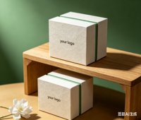 Petite Boîte Cadeau de Luxe Écologique, Emballage de Bougie de Noël de Haute Qualité, Portable et Recyclable, avec Gaufrage et Lamination Mate