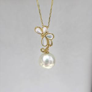 31369 Accessoires en perles DIY Argent S925 Pendentif papillon vide pour femme avec perles rondes de 9 à 15 mm Pendentif et breloques de haute couture - Product Image 3