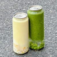 Bouteille en plastique PET cylindrique de 100 ml pour boissons, avec ouverture facile, vente en gros d'usine, impression sérigraphique, logo personnalisé, qualité alimentaire