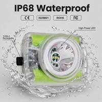 Minero - Linterna Frontal LED Industrial Inalámbrica de 12000 Lux, Resistente al Agua IP68, Batería de Iones de Litio de 5200 mAh, USB-C, 6000 K, Luz Diurna, para Acampar y Uso en Exteriores