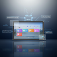 Panel de Control Inteligente para el Hogar de 15.6 Pulgadas, Panel Táctil Industrial Android PoE con NFC y WiFi para Gestión de Edificios