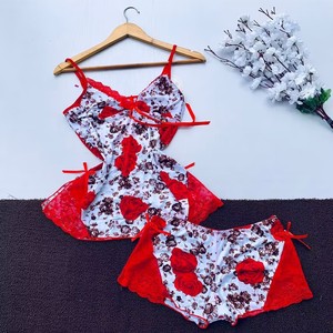 Traje de ropa interior caliente Impreso Sexy <span class=keywords><strong>Tirantes</strong></span> Pijamas Fabricantes en stock al por mayor - Product Image 1