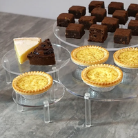 Rehausseurs de table en acrylique transparent pour la restauration, présentoirs à buffet en acrylique à niveaux personnalisés, ensemble de rehausseurs à gâteaux