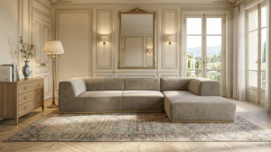 Canapé d'angle moderne en <span class=keywords><strong>cuir</strong></span> <span class=keywords><strong>vieilli</strong></span> avec chaise longue pour suite d'hôtel de luxe |   Canapé en L sur mesure |   FF&E commercial OEM - Product Image 2