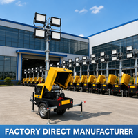 Tour d'éclairage mobile sur remorque XCMG 4VA4000, mât de 7 m, 440 000 lumens, halogénure métallique, générateur 6 kW, autonomie de 28 h, TIER 4, 60 Hz