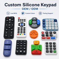 Teclado de Silicona Conductiva Personalizado, Resistente al Agua, con Botones de Goma de Carbono para Control Remoto de TV, Fabricación OEM/ODM