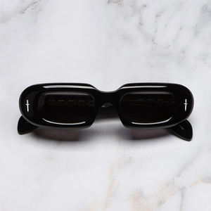 Солнцезащитные очки Sifier для женщин и мужчин, летние, с защитой UV400, черная оправа, полигональные линзы из ацетата, тонкая оправа, на заказ, антирадиационные, поляризованные - Product Image 1