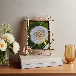 XinZhiRun Real <span class=keywords><strong>Butterfly</strong></span> Foto rahmen 5x7 Zoll, Gold Metal Tree Branch Design für Home Office Wand dekoration - Product Image 6