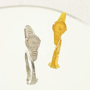 Mini <span class=keywords><strong>orologio</strong></span> Gemstone <span class=keywords><strong>orologio</strong></span> <span class=keywords><strong>anello</strong></span> <span class=keywords><strong>da</strong></span> <span class=keywords><strong>dito</strong></span> regolabile diamanti anelli d'oro - Product Image 3