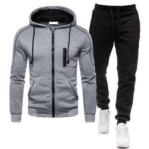 Chaqueta Deportiva Casual para Hombre, Color Sólido, con Cierre, Transpirable, para Entrenamiento, Correr, con Capucha, Ropa Deportiva de Invierno, Poliéster/Algodón - Product Image 3