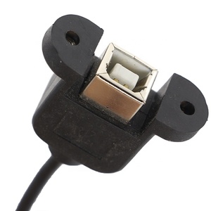 Vít khóa 90 độ góc Micro B 5P <span class=keywords><strong>USB</strong></span> 2.0 Loại B nữ bảng điều khiển gắn kết cáp mở rộng - Product Image 2