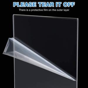 Tùy chỉnh ngang loại L hình A4 A5 A6 Kích thước bảng <span class=keywords><strong>Acrylic</strong></span> rõ ràng <span class=keywords><strong>Acrylic</strong></span> menu dấu hiệu bảng nơi thẻ đứng - Product Image 6