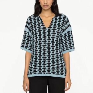 Le fabricant de vêtements personnalise le pull pull en coton imprimé à la mode et simple pour le pull à col rond pour femmes - Product Image 1