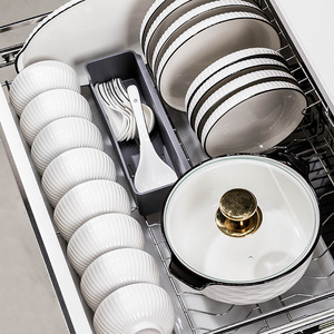 New Nordic Style Luxury Gold Edged Ceramic Dinnerware <b>Sets</b> Western Food Plate Steak Fruit Salad Bowl Home Tableware - Product Image 3