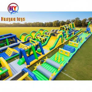 Parcours d'obstacles gonflable de 51.5m de long, <span class=keywords><strong>la</strong></span> <span class=keywords><strong>plus</strong></span> grande <span class=keywords><strong>maison</strong></span> de rebond au <span class=keywords><strong>monde</strong></span> pour des événements amusants en plein air - Product Image 2