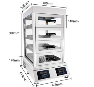 Cuiseur vapeur vertical à 2 trous anti-brûlure, double <span class=keywords><strong>commande</strong></span>, taille intérieure 50*40, pour boulangerie, baozi, dim sum - Product Image 1