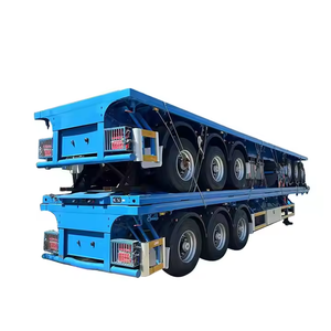 Semirremolque de plataforma extensible de 3 ejes y 40 pies para transporte de contenedores y carga - Product Image 6