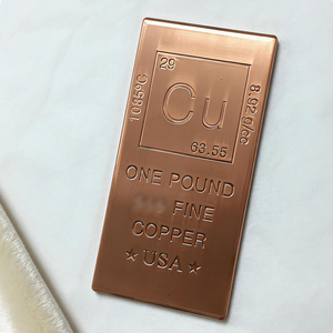 Maßgefertigte Hochwertige Metallkunst Massiver Kupferbarren Sammlerstück Dekorationsobjekt Premium Reinkupferbarren für DIY-Zubehör - Product Image 4