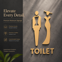 Panneaux de signalisation pour toilettes avec résistance aux intempéries IP65, installation murale, options personnalisables pour la publicité en extérieur et en intérieur