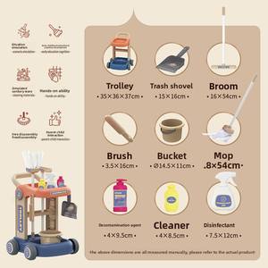 Ensemble de jouets de nettoyage en plastique, <span class=keywords><strong>kit</strong></span> de jeu éducatif pour les tâches ménagères - Product Image 2