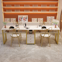 Table de manucure de luxe pour salon de beauté Table de manucure Table de manucure moderne pour manucure
