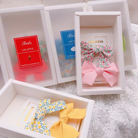 Boîte d'emballage en carton écologique transparente pour savon de fenêtre, boîte d'emballage en papier pour scrunchies en soie, boîte d'emballage pour pince à cheveux
