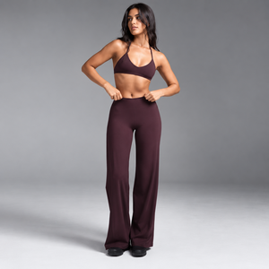 Sujetador deportivo halter para mujer, top de yoga sin espalda con relleno, sujetador de fitness de alto soporte para entrenamiento, ropa deportiva con logo personalizado - Product Image 1