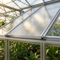 Panneau solaire alvéolaire multi-parois en PC résistant aux UV, plaque alvéolaire multicouche en polycarbonate pour serre, auvent et lanterneau