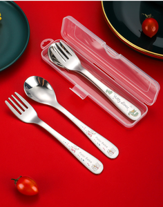 DFK0311 Cubertería Infantil Personalizada de Acero Inoxidable SUS304 con Caja de Cartón de Color, Tenedores y Cucharas Portátiles - Product Image 6