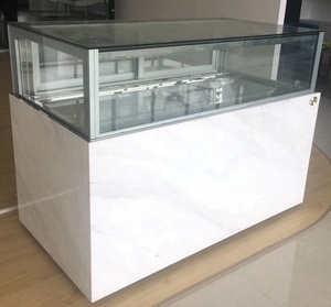 Nhiệt Độ Và Độ Ẩm Kiểm Soát Sô Cô La Hiển Thị Máy Làm Lạnh Tủ Vuông Kính Showcase Tủ Lạnh - Product Image 2