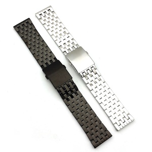Correa de Reloj <span class=keywords><strong>Dissa</strong></span> de Acero Inoxidable con Siete Eslabones Pulidos de 22-30 mm con Hebilla de Pin - Product Image 1
