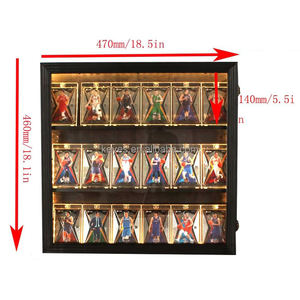 Modern özelleştirilmiş beyzbol kartı ekran kutusu-kademeli spor kart vitrin rafı-duvar montaj kilitlenebilir ticaret kartları çerçeve - Product Image 5