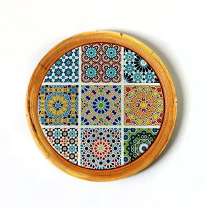 Promotional Custom Ceramic Coaster Round Square Drink Coaster Customized Various Pattern Ceramic Coasters for Coffee Tea Cup