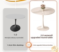 Table de négociation de loisirs nordique blanc tulipe petites tables et chaises pour salle à manger balcon ou café thé boutique conception Simple