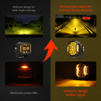 Foco LED Redondo de Alta Potencia de 3, 7, 9, 5 Pulgadas, Luz Auxiliar Todoterreno con Proyector Lateral para 4x4 Pick-Up