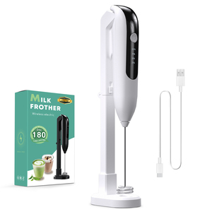 Mousseur à lait électrique portatif écologique 2023, fonctionnant sur piles, pour café et latte – En stock - Product Image 1