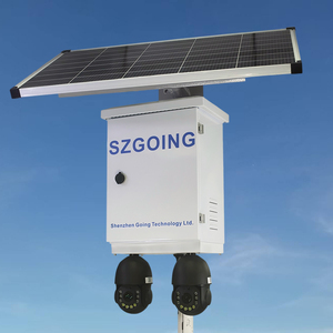 SZGOING Dual-Objektiv Solar-Kamera 4G <span class=keywords><strong>WiFi</strong></span> für Außenbereich mit Schwenk-Neige-Zoom, KI-Tracking, Weitwinkel, Nachtsicht, CMOS-Sensor und Cloud-Speicher - Product Image 1